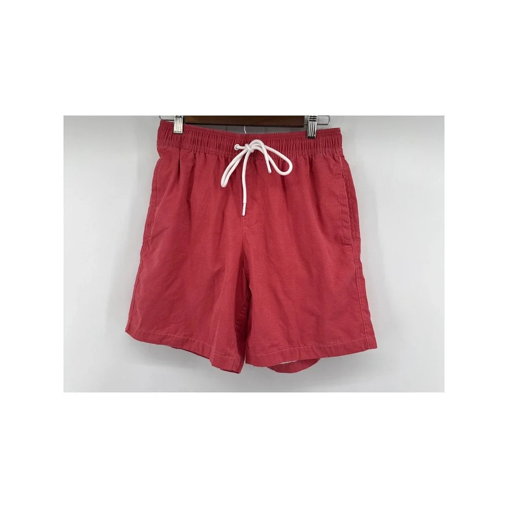 Goodthreads Mens Swim Trunks Red 7 Inch Inseam Mesh Lined Size XS